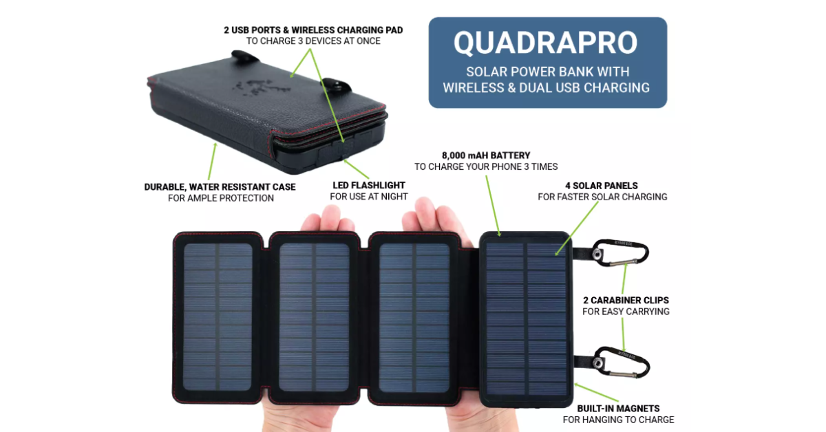 QuadraPro Solar Charger Review (2025): A Pocketful of Sunshine?
